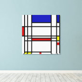 Mondrian Modern Art Leinwanddruck (Insitu (Holzboden))