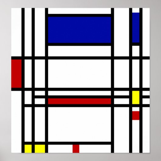 Mondrian Modern Art Poster (Vorne)