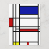 Mondrian Modern Art Postkarte (Vorderseite)