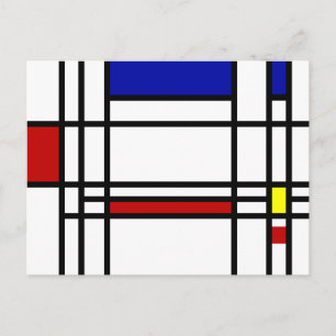 Mondrian Modern Art Postkarte