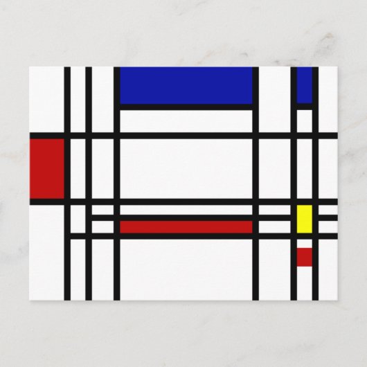 Mondrian Modern Art Postkarte (Vorderseite)