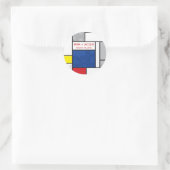 Mondrian Modern Art Retro Circles Wedger Sticker (Tasche)