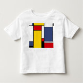 Mondrian  Modern Geometric Style Art Kleinkind T-shirt (Vorderseite)