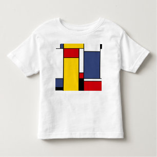 Mondrian  Modern Geometric Style Art Kleinkind T-shirt