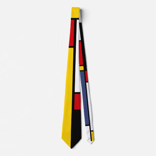 Mondrian  Modern Geometric Style Art Krawatte (Vorderseite)