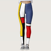 Mondrian  moderne geometrische Stilkunst. Leggings (Vorderseite)