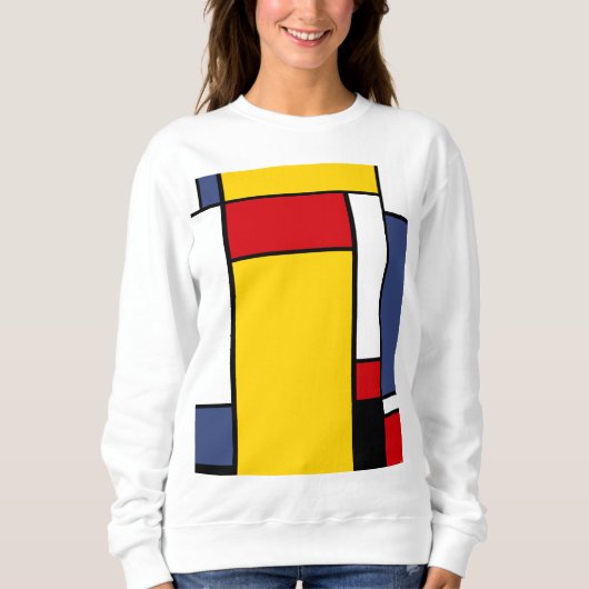 Mondrian moderne geometrische Stilkunst. Sweatshirt (Vorderseite)