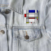 Mondrian moderne Kunst Button (Beispiel)