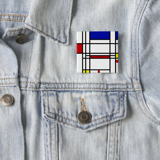Mondrian moderne Kunst Button (Beispiel)