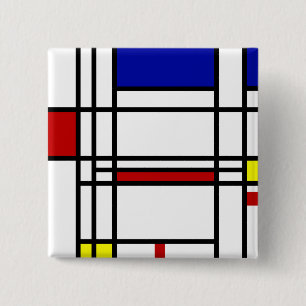 Mondrian moderne Kunst Button