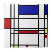 Mondrian moderne Kunst Fliese (Vorderseite)