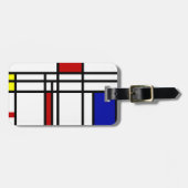 Mondrian moderne Kunst Gepäckanhänger (Vorderseite horizontal)