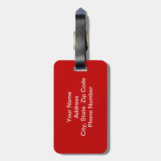 Mondrian moderne Kunst Gepäckanhänger (Rückseite vertikal)