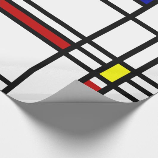 Mondrian moderne Kunst Geschenkpapier (Ecke)