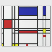 Mondrian moderne Kunst Geschenkpapier (Flach)