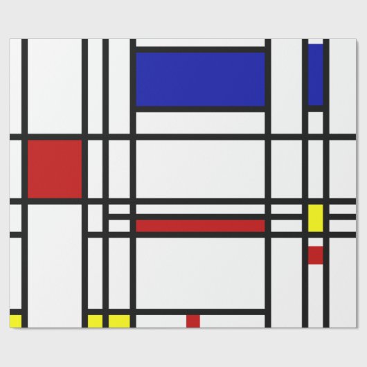 Mondrian moderne Kunst Geschenkpapier (Flach)