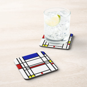 Mondrian moderne Kunst Getränkeuntersetzer