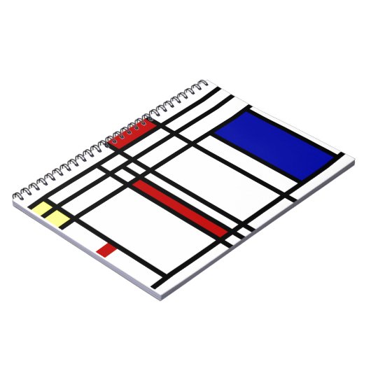 Mondrian moderne Kunst Notizblock (Linke Seite)