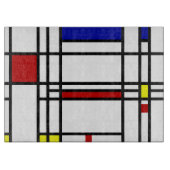 Mondrian moderne Kunst Schneidebrett (Vorderseite)