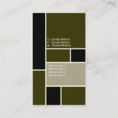 Mondrian - Murky Green (Cream Card) Visitenkarte (Rückseite)