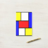 Mondrian-Muster Post-it Klebezettel (Auf Schreibtisch)