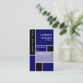 Mondrian - Navy Blue Visitenkarte (Stehend Vorderseite)