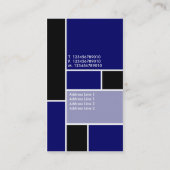 Mondrian - Navy Blue Visitenkarte (Rückseite)