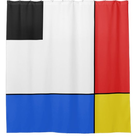Mondrian Neoplasticism Duschvorhang (Vorderseite)