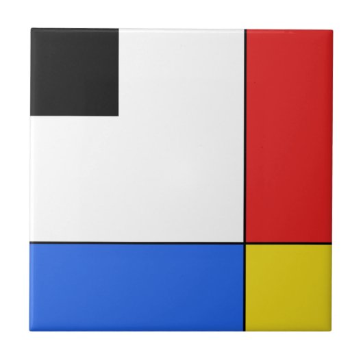 Mondrian Neoplasticism Fliese (Vorderseite)