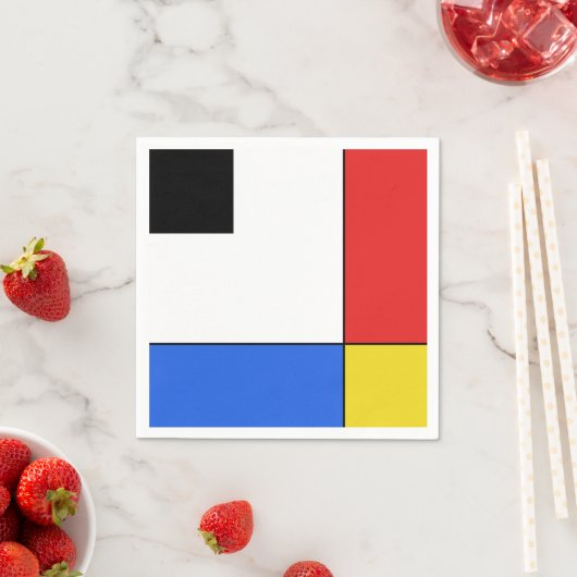 Mondrian Neoplasticism Serviette (Beispiel)