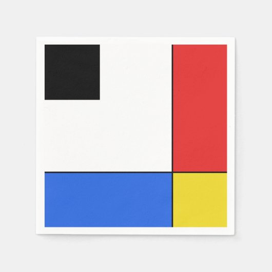 Mondrian Neoplasticism Serviette (Vorderseite)