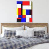 Mondrian No. 42 Leinwanddruck (Insitu (Schlafzimmer))