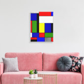 Mondrian No. 4 Leinwanddruck (Insitu (Wohnzimmer))