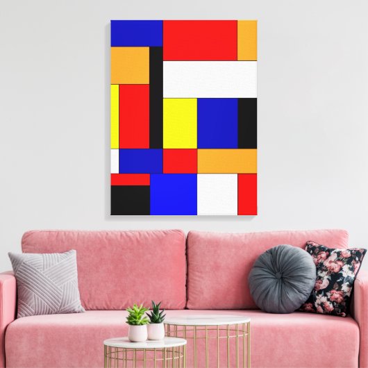 Mondrian No. 9 Leinwanddruck (Insitu (Wohnzimmer))