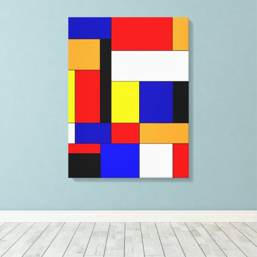 Mondrian No. 9 Leinwanddruck (Insitu (Holzboden))