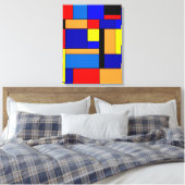 Mondrian Nr. 2 Leinwanddruck (Insitu (Schlafzimmer))