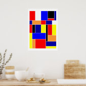 Mondrian Nr. 48 Poster (Küche)