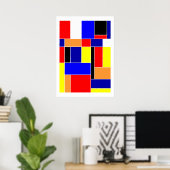 Mondrian Nr. 48 Poster (Heimbüro)
