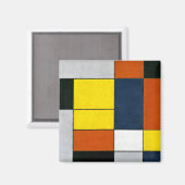 Mondrian - Nr. VI, Zusammensetzung Nr. II Magnet (Vorderseite/Rückseite)