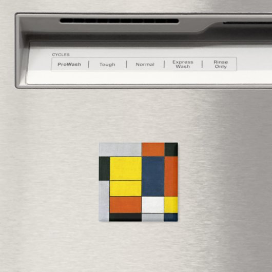 Mondrian - Nr. VI, Zusammensetzung Nr. II Magnet (In Situ (Geschirrspüler))