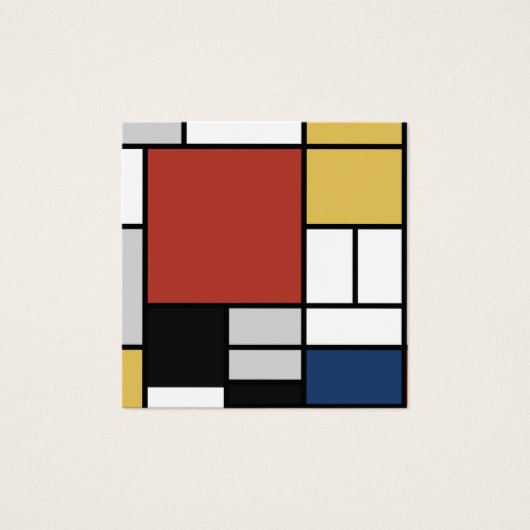 Mondrian Painting Red Flugzeug Yellow Black Gray B (Vorderseite)