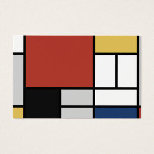 Mondrian Painting Red Flugzeug Yellow Black Gray B