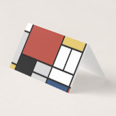 Mondrian Painting Red Flugzeug Yellow Black Gray B (Rückseite)