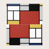 Mondrian Painting Red Flugzeug Yellow Black Gray B (Außenseite Aufgefaltet)