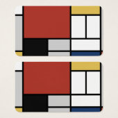Mondrian Painting Red Flugzeug Yellow Black Gray B (Vorne & Hinten)