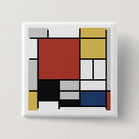 Mondrian Painting Red Flugzeug Yellow Black Gray B