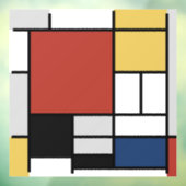 Mondrian Painting Red Flugzeug Yellow Black Gray B Fensteraufkleber (Blatt 3)