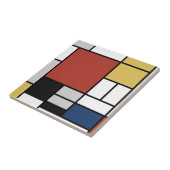 Mondrian Painting Red Flugzeug Yellow Black Gray B Fliese (Seite)