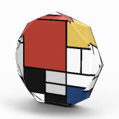 Mondrian Painting Red Flugzeug Yellow Black Gray B Fotoblock (Rechts)