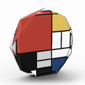 Mondrian Painting Red Flugzeug Yellow Black Gray B Fotoblock (Links)